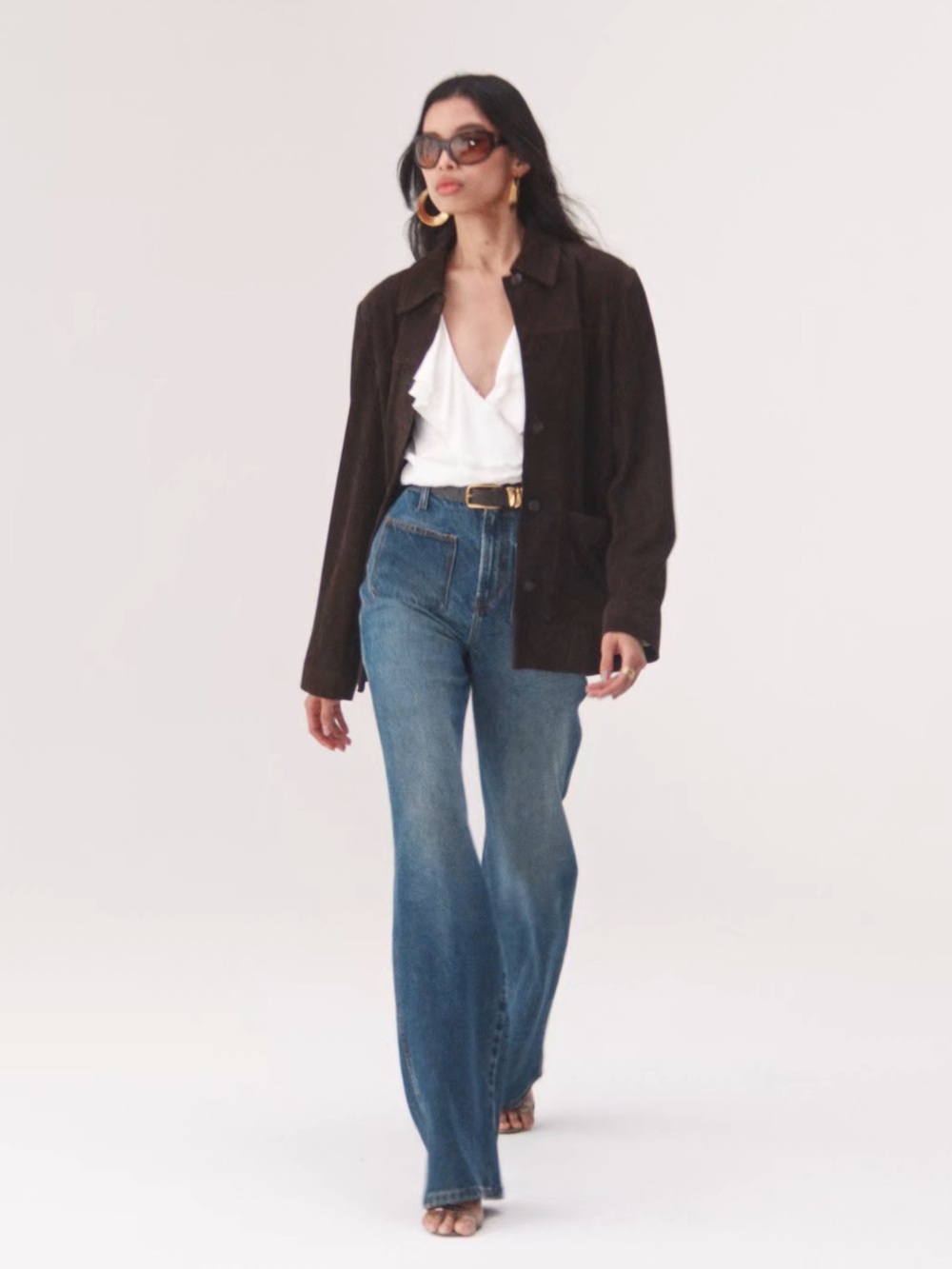 Reformation Dark Blue Alyssa High-Rise Wide Leg Long Jeans Size 24 Long Denim - Picture 3 of 8